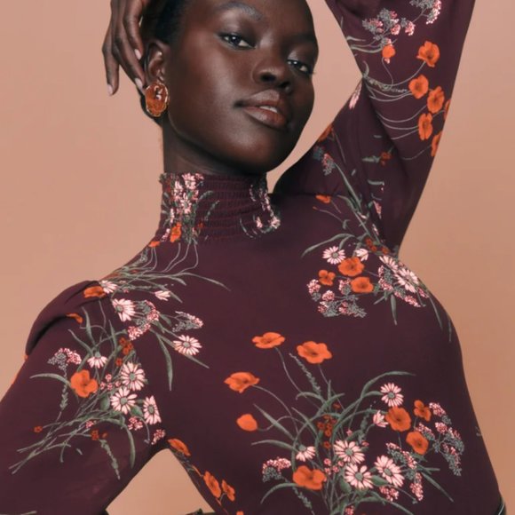 NWT Reformation Petites Aude Dress Emmeline (Size 6P) - Picture 4 of 10